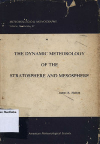 Image of THE DYNAMICS METEOROLOGY OF THE STRATOSPHERE AND MESOSPHERE