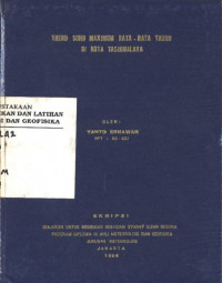 Image of Trend Suhu Maximum Rata-Rata Tahun di Kota Tasikmalaya