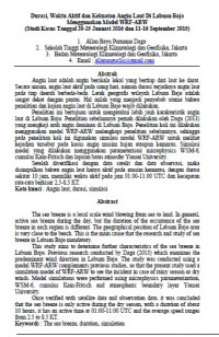 Image of Durasi, Waktu Aktif dan Kekuatan Angin Laut Di Labuan Bajo Menggunakan Model WRF-ARW (Studi Kasus Tanggal 20-25 Januari 2016 dan 11-16 September 2015)
