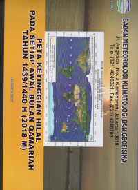 Image of Peta Ketinggian Hilal Pada Setiap Awal Bulan Qamariah Tahun 1439/1440 H (2018 M)