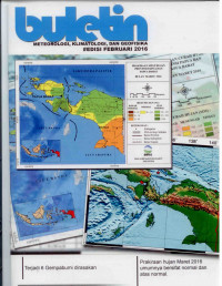 Image of Buletin Meteorologi Klimatologi dan Geofisika Balai Besar Wilayah V Jayapura Edisi februari 2016