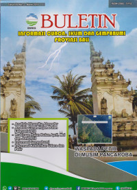 Image of BULETIN INFORMASI CUACA, IKLIM DAN GEMPABUMI PROVINSI BALI TAHUN XII NO. 3 MARET 2018