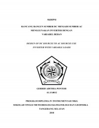 Image of RANCANG BANGUN SUMBER DC MENJADI SUMBER AC MENGGUNAKAN INVERTER DENGAN VARIABEL BEBAN