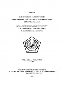 Image of Karakteristik Sambaran Petir dan Kaitannya Terhadap Awal Musim  Di Provinsi Sumatera Selatan