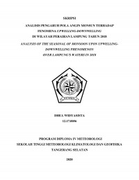 Image of Analisis Pengaruh Pola Angin Monsun Terhadap Fenomena Upwelling-Downwelling  Di Wilayah Perairan Lampung Tahun 2018