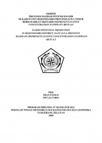 Image of Proyeksi Daerah Potensi Banjir Di Kabupaten Bojonegoro Provinsi Jawa Timur Berdasarkan Skenario Representatative Concentration Pathways (RCP) 4.5
