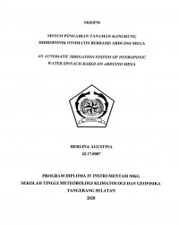 Image of Sistem Pengairan Tanaman Kangkung Hidroponik Otomatis Berbasis Arduino Mega