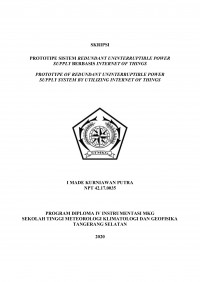 Image of Prototipe Sistem Redundant Uninterruptible Power Supply Berbasis Internet of Things