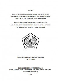 Image of IDENTIFIKASI KEJADIAN ANGIN DARAT DAN ANGIN LAUT SERTA KAITANNYA DENGAN AKTIVITAS KONVEKTIF DIURNAL DI WILAYAH PANTAI TIMUR SUMATERA UTARA