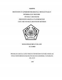 Image of PROTOTIPE EVAPORIMETER DIGITAL MENGGUNAKAN PENDEKATAN METODE PENMAN MONTEITH