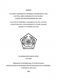 Image of Analisis Variabilitas Temporal Konsentrasi PM10 dan PM2.5 serta Sebarannya di Cisarua Kabupaten Bogor Periode 2017-2019
