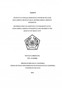 Image of Penentuan Tingkat Kerawanan Petir di Wilayah Kota Medan Menggunakan Metode Simple Additive Weighting