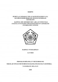 Image of Pemetaan Sebaran Wilayah Potensi Bencana Banjir Pesisir Berbasis Sistem Informasi Geografis