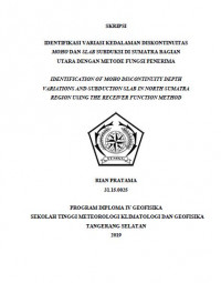 Image of Identifikasi Variasi Kedalaman Diskontinuitas Moho dan Slab Subduksi di Sumatra Bagian Utara Dengan Metode Fungsi Penerima