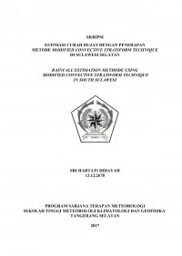 Image of ESTIMASI CURAH HUJAN DENGAN PENERAPAN  METODE MODIFIED CONVECTIVE STRATIFORM TECHNIQUE  DI SULAWESI SELATAN
