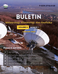Image of Buletin Meteorologi, Klimatologi, dan Geofisika Volume 4 Nomor 1 Januari 2023