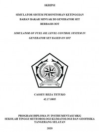 Image of Simulator Sistem Pemonitoran Ketinggian Bahan Bakar Minyak di Generator Set Berbasis IOT