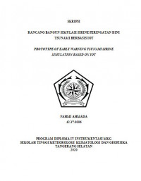 Image of Rancang Bangun Simulasi Sirine Peringatan Dini Tsunami Berbasis Iot