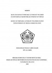 Image of RANCANG BANGUN PORTABLE AUTOMATIC WEATHER STATION DENGAN KOMUNIKASI INTERNET OF THINGS