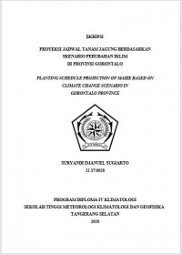 Image of Proyeksi Jadwal Tanam Jagung Berdasarkan Skenario Perubahan Iklim Di Provinsi Gorontalo
