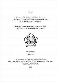 Image of Rancang Bangun Aplikasi Penghitung Parameter Penguapan Menggunakan Metode Multiple Linear Regression