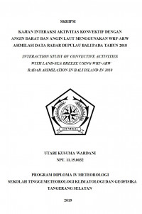 Image of Kajian Interaksi Aktivitas Konvektif dengan Angin Darat dan Angin Laut Menggunakan WRF-ARW Asimilasi Data Radar di Pulau Bali pada Tahun 2018