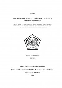 Image of SIMULASI PREDIKSI DINAMIKA ATMOSFER SAAT MUNCULNYA SIKLON TROPIS CEMPAKA