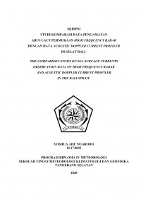 Image of Studi Komparasi Data Pengamatan Arus Laut Permukaan High Frequency Radar dengan Data Acoustic Doppler Current Profiler di Selat Bali