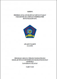 Image of PREDIKSI AWAL MUSIM HUJAN MENGGUNAKAN PARAMETER SEA SURFACE TEMPERATURE DI PANGKALPINANG