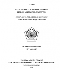 Image of Jurnal Perancangan Dan Pembuatan Aerosonde Berbasis Multirotor (Quadcopter)