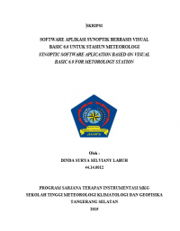 Image of JURNAL SOFTWARE APLIKASI SINOPTIK BERBASIS VISUAL BASIC 6.0 UNTUK STASIUN METEOROLOGI