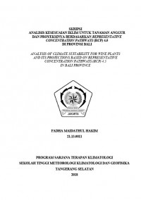 Image of ANALISIS KESESUAIAN IKLIM UNTUK TANAMAN ANGGUR DAN PROYEKSINYA BERDASARKAN REPRESENTATIVE CONCENTRATION PATHWAYS (RCP) 4.5 DI PROVINSI BALI