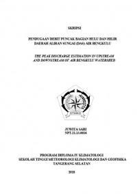 Image of PENDUGAAN DEBIT PUNCAK BAGIAN HULU DAN HILIR DAERAH ALIRAN SUNGAI (DAS) AIR BENGKULU