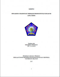 Image of JURNAL PENGARUH CURAH HUJAN TERHADAP PRODUKTIVITAS
PANGAN DI JAWA TIMUR