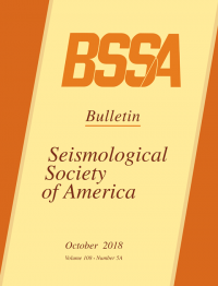 Image of BSSA BULLETIN SEISMOLOGICAL SOCIETY OF AMERICA October  2018 volume 108 number 5