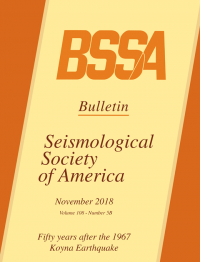 Image of BSSA BULLETIN SEISMOLOGICAL SOCIETY OF AMERICA November  2018 volume 108 number 5B