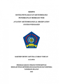 Image of JOURNAL OF AVIATION METOROLOGICAL OBSERVATION SYSTEM WEB  BASED