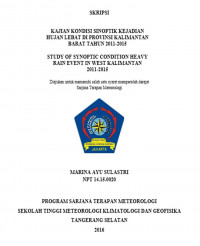 Image of KAJIAN KONDISI SINOPTIK KEJADIAN HUJAN LEBAT DI PROVINSI KALIMANTAN BARAT TAHUN 2011-2015
STUDY