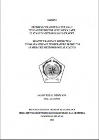 Image of JURNAL PREDIKSI CURAH HUJAN BULANAN
DENGAN PREDIKTOR SUHU MUKA LAUT
DI STASIUN METEOROLOGI MERAUKE