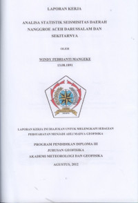Image of ANALISA STATISTIK  SEISMISITAS NANGGROE ACEH DARUSSALAM DAN SEKITARNYA